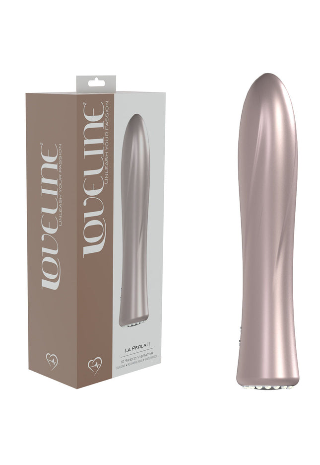 LOVELINE La Perla II - Pink - Pearlescent Pink 19.2 cm USB Rechargeable Vibrator