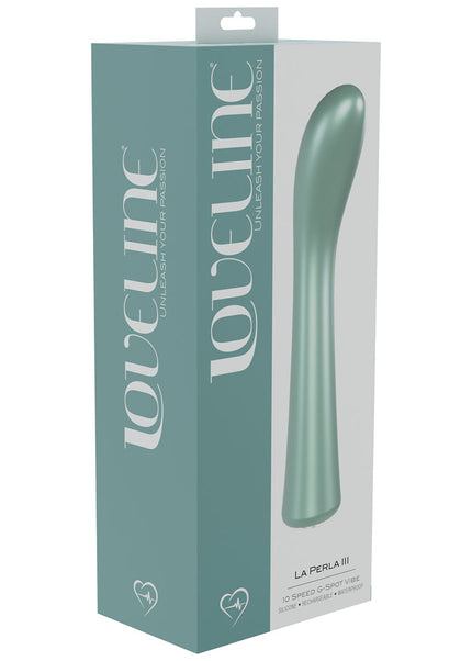 LOVELINE La Perla III - Green - Pearlescent Green 19.2 cm USB Rechargeable Vibrator