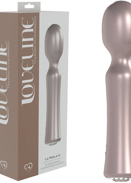 LOVELINE La Perla IV - Pink - Pearlescent Pink 19.2 cm USB Rechargeable Massage Wand