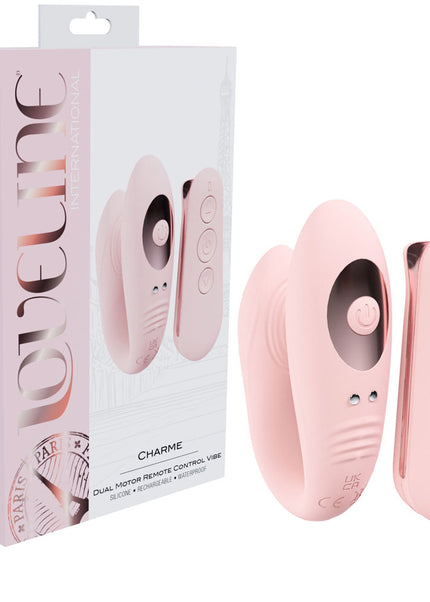 LOVELINE Charme Dual Motor Vibe - Pink USB Rechargeable Dual Motor Vibrator with Wireless Remote
