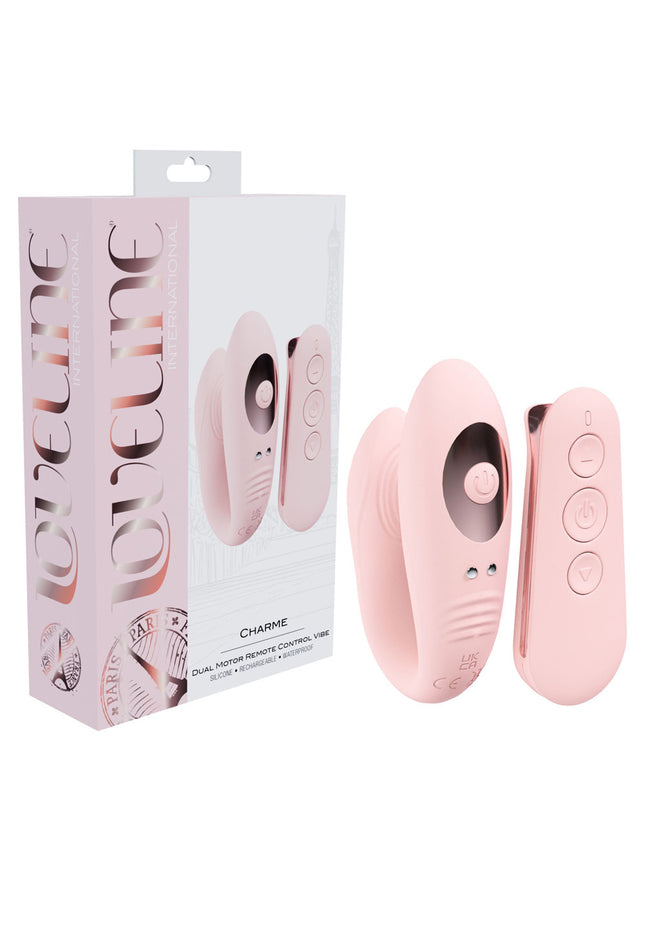 LOVELINE Charme Dual Motor Vibe - Pink USB Rechargeable Dual Motor Vibrator with Wireless Remote
