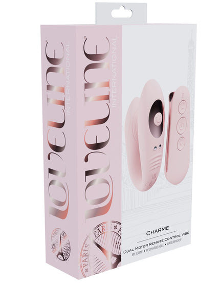 LOVELINE Charme Dual Motor Vibe - Pink USB Rechargeable Dual Motor Vibrator with Wireless Remote