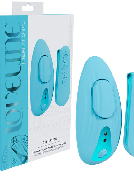 LOVELINE Celeste - Blue - Blue USB Rechargeable Panty Vibrator with Wireless Remote