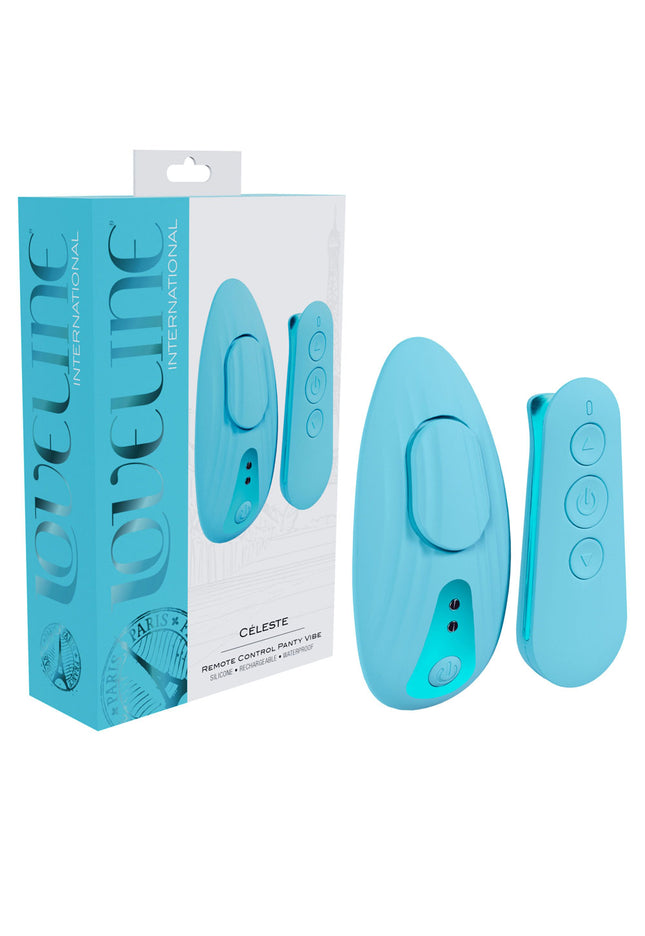 LOVELINE Celeste - Blue - Blue USB Rechargeable Panty Vibrator with Wireless Remote