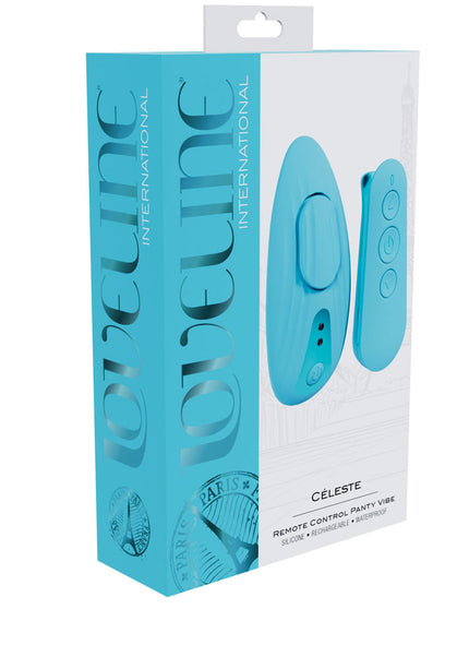 LOVELINE Celeste - Blue - Blue USB Rechargeable Panty Vibrator with Wireless Remote