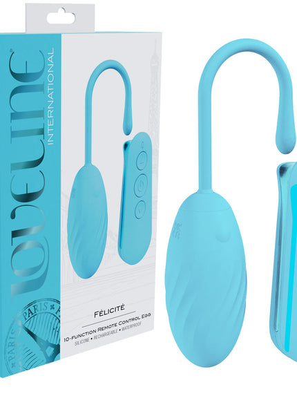 LOVELINE Felicite - Blue - Blue USB Rechargeable Vibrating Egg with Wireless Remote