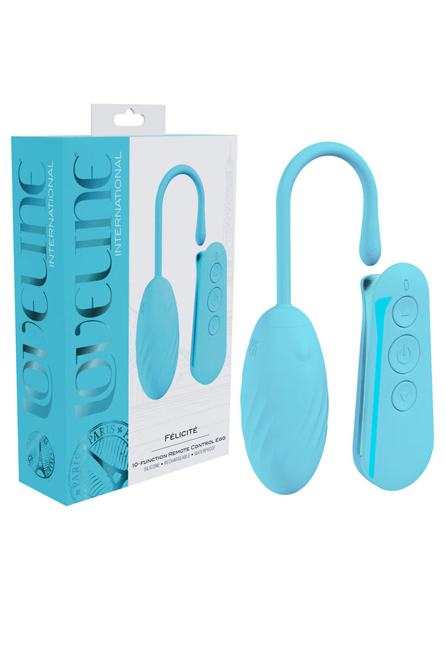 LOVELINE Felicite - Blue - Blue USB Rechargeable Vibrating Egg with Wireless Remote
