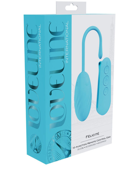LOVELINE Felicite - Blue - Blue USB Rechargeable Vibrating Egg with Wireless Remote