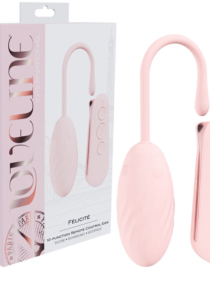 LOVELINE Felicite - Pink - Pink USB Rechargeable Vibrating Egg with Wireless Remote