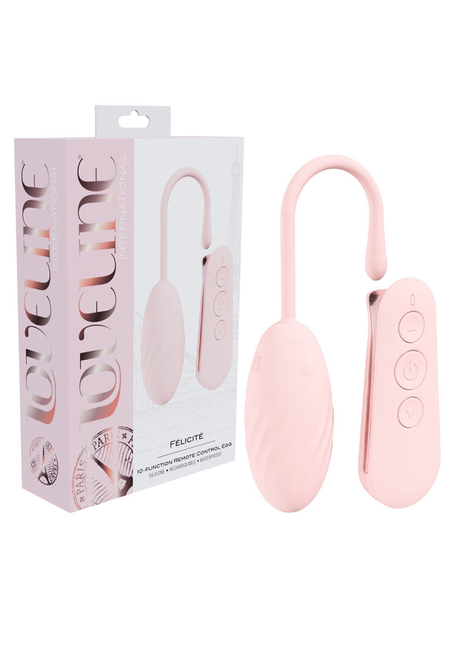 LOVELINE Felicite - Pink - Pink USB Rechargeable Vibrating Egg with Wireless Remote