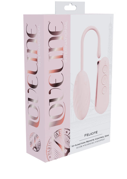 LOVELINE Felicite - Pink - Pink USB Rechargeable Vibrating Egg with Wireless Remote