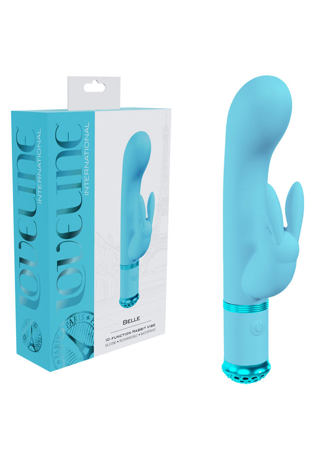 LOVELINE Belle - Blue - Blue 15.6 cm USB Rechargeable Rabbit VIbrator
