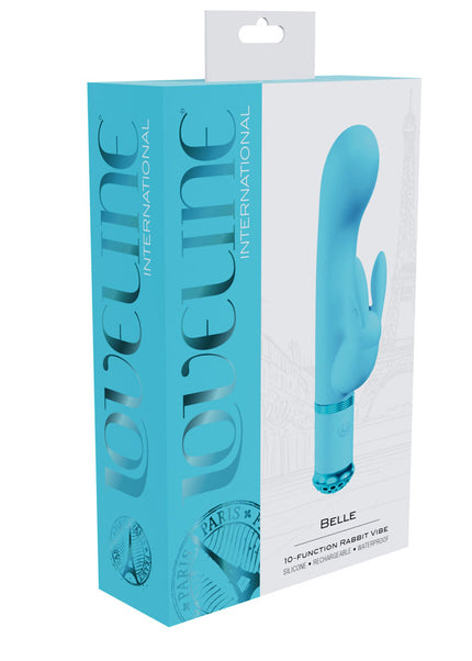 LOVELINE Belle - Blue - Blue 15.6 cm USB Rechargeable Rabbit VIbrator