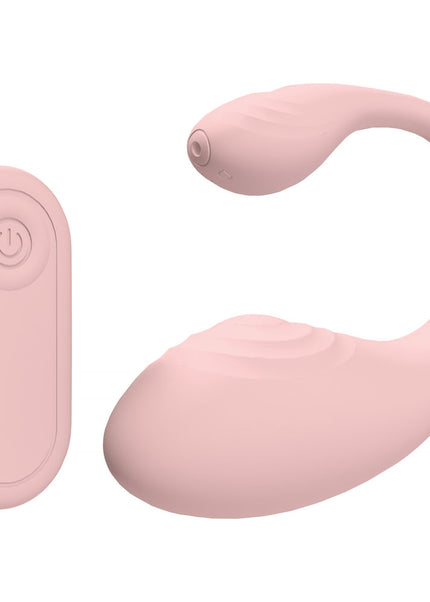 LOVELINE Wave - Pink USB Rechargeable C-Shaped Vibrator with Remote