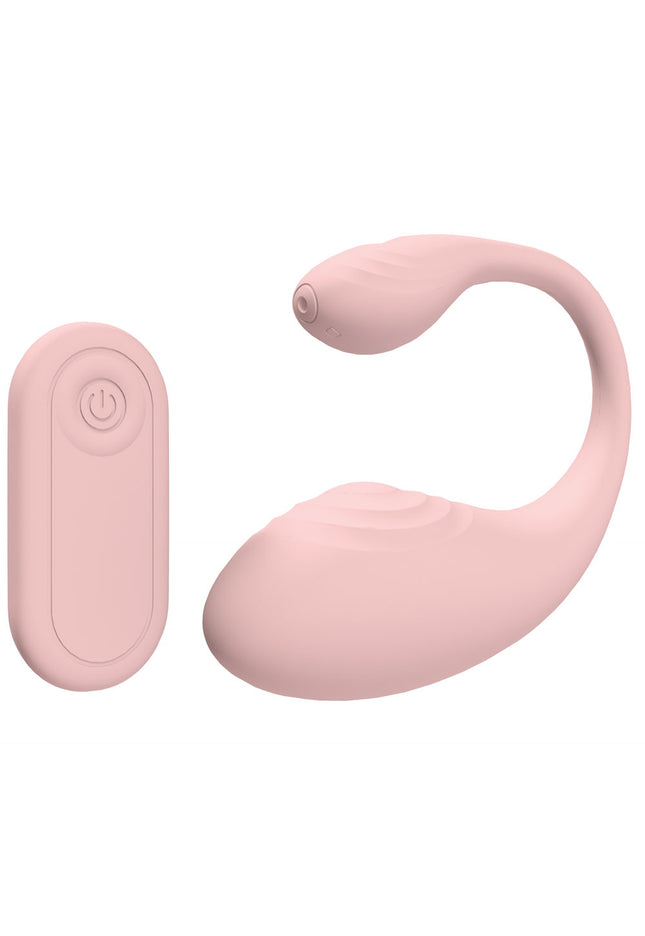 LOVELINE Wave - Pink USB Rechargeable C-Shaped Vibrator with Remote