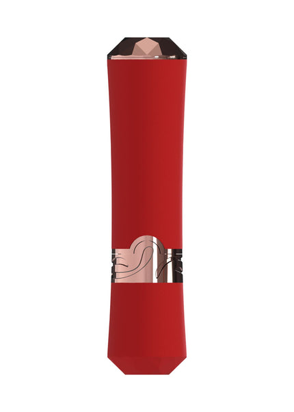 LOVELINE Dahlia - Red - Red 12.5 cm USB Rechargeable Lipstick Vibrator