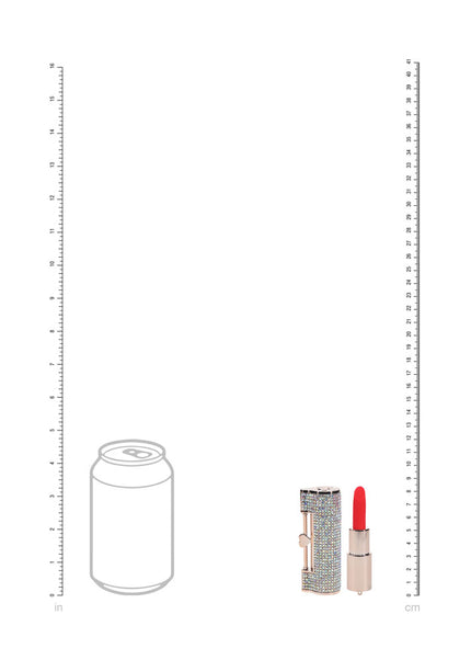 LOVELINE Diamond - Red - Red 8.3 cm USB Rechargeable Lipstick Vibrator