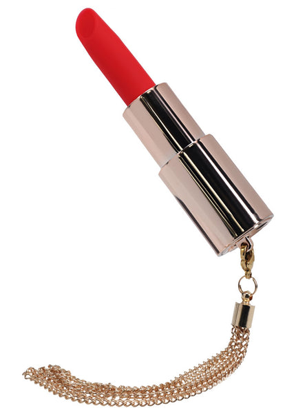 LOVELINE Sparkle - Red 8.3 cm USB Rechargeable Lipstick Vibrator