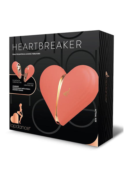 LAPDANCE Heartbreaker - Pink USB Rechargeable Pulsating & Licking Stimulators