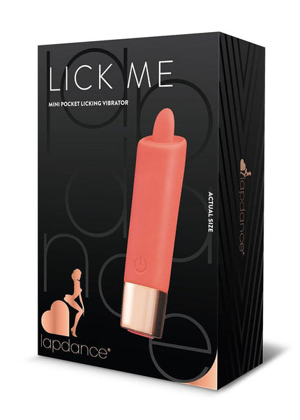 LAPDANCE Lick Me Mini Pocket Licking Vibrator - Pink 9.7 cm USB Rechargeable Flicking Stimulator
