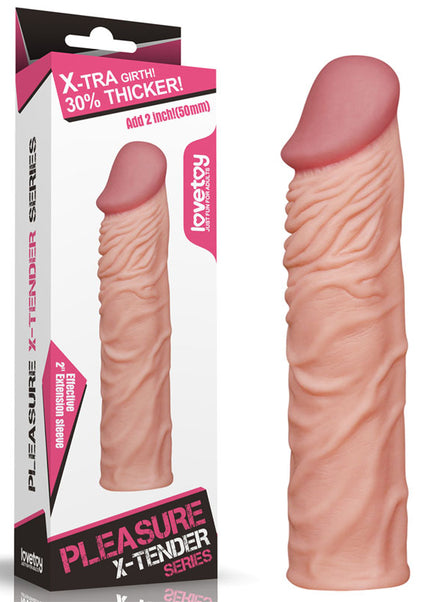 Pleasure X-Tender 2'' Sleeve - Flesh 5.1 cm (2'') Penis Extension Sleeve