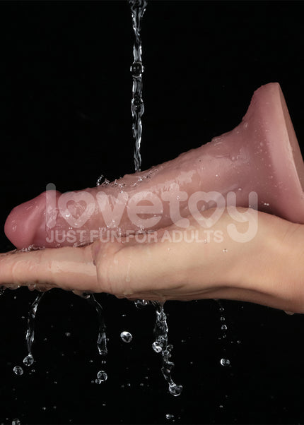 Dual Density Power Cock - 6 Inch Flesh - Flesh 16 cm USB Rechargeable Vibrating Dong