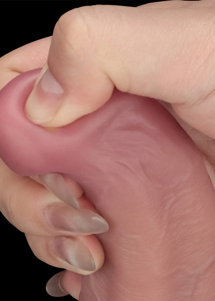 Dual Density Power Cock - 6 Inch Flesh - Flesh 16 cm USB Rechargeable Vibrating Dong