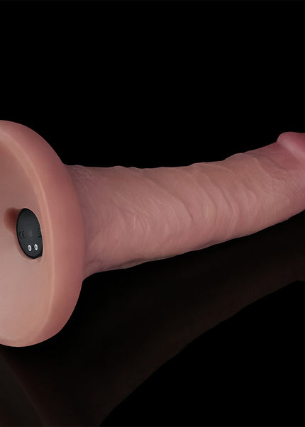 Dual Density Power Cock - 6 Inch Flesh - Flesh 16 cm USB Rechargeable Vibrating Dong
