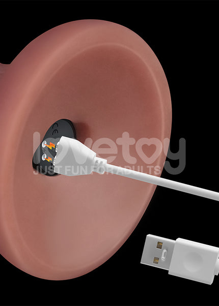 Dual Density Power Cock - 6 Inch Flesh - Flesh 16 cm USB Rechargeable Vibrating Dong