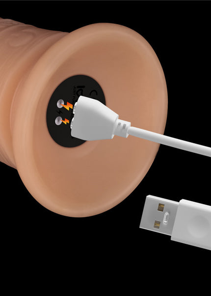 7 Inch Power Basics - Flesh 18 cm USB Rechargeable Vibrating Dong