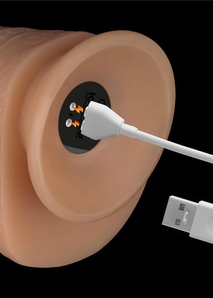 8 Inch Power Basics - Flesh 20 cm USB Rechargeable Vibrating Dong