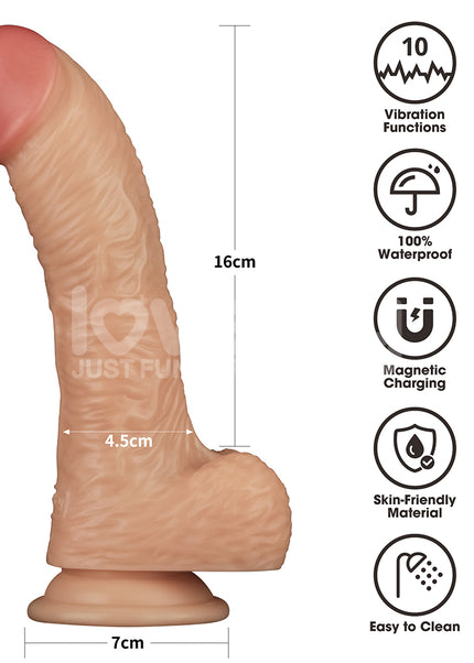 8.5 Inch Power Basics - Flesh 21.6 cm USB Rechargeable Vibrating Dong