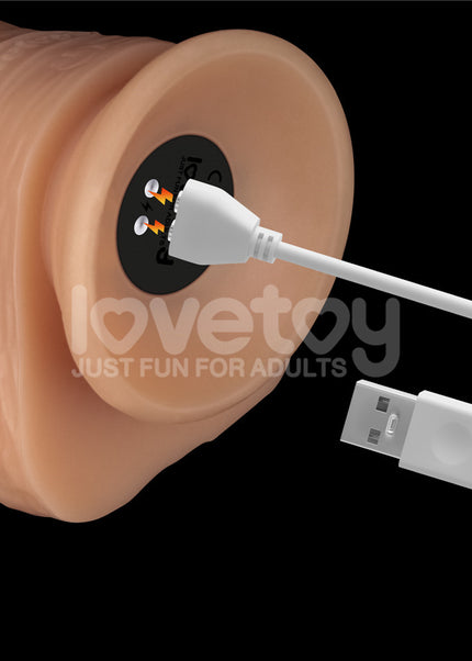 8.5 Inch Power Basics - Flesh 21.6 cm USB Rechargeable Vibrating Dong
