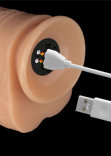 9 Inch Power Basics - Flesh 23 cm USB Rechargeable Vibrating Dong