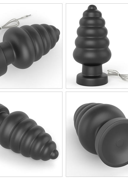 King Sized 7'' Vibrating Anal Cracker - Black 17.8 cm XL Vibrating Butt Plug