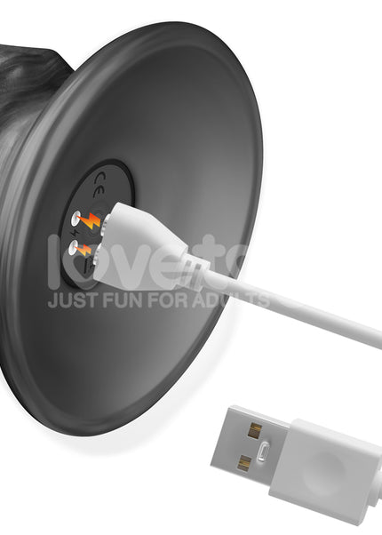 King Sized Vibrating Vibrax Slider - Grey 36.8 cm (14.5'') USB Rechargeable Vibrating Dildo