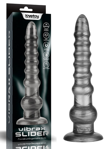 King Sized Vibrating Vibrax Slider - Grey 32.3 cm (12.5'') USB Rechargeable Vibrating Dildo