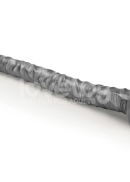 King Sized Vibrating Vibrax Slider - Grey 40.8 cm (16'') USB Rechargeable Vibrating Dildo