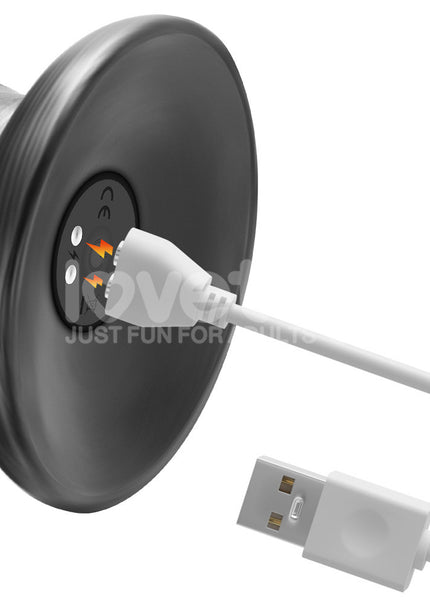 King Sized Vibrating Vibrax Slider - Grey 40.8 cm (16'') USB Rechargeable Vibrating Dildo