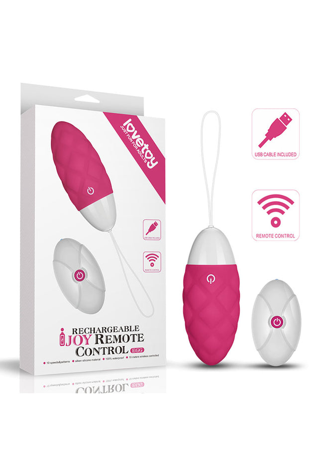 IJOY Rechargeable Remote Control Egg - Pink USB Rechargeable Egg with Remote
