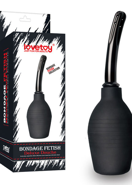 Bondage Fetish Deluxe Douche - Black Unisex Curved Douche - 310 ml capacity