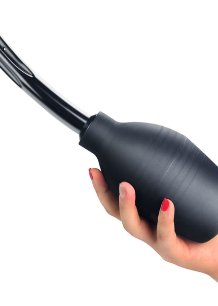 Bondage Fetish Deluxe Douche - Black Unisex Curved Douche - 310 ml capacity