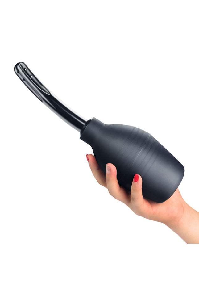 Bondage Fetish Deluxe Douche - Black Unisex Curved Douche - 310 ml capacity