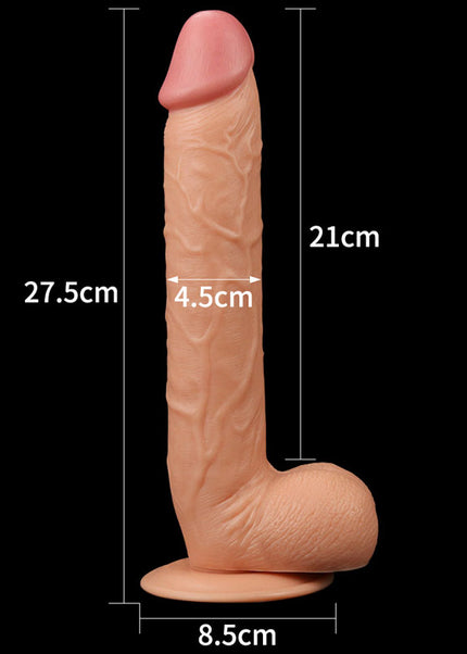 King Size 10'' Realistic Dildo - Flesh 25 cm Dong