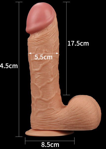 King Size 9'' Realistic Dildo - Flesh 23 cm Dong