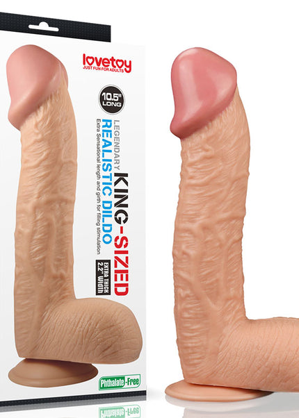 King Size 10.5'' Realistic Dildo - Flesh 26.7 cm Dong