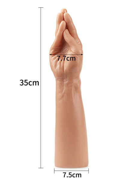 King Sized 13.5'' Realistic Magic Hand - Flesh 36 cm Hand Dildo