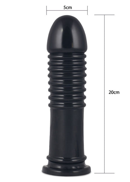 King Sized 8" Anal Bumper Mega Butt Plug – Black | 22.5 cm