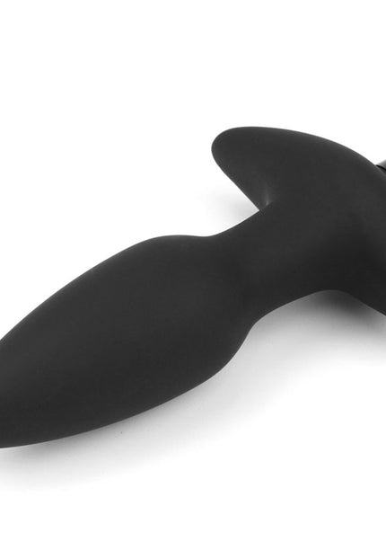 Anal Indulgence Collection Silicone Fantasy Anal Plug - Black 14.5 cm Vibrating Butt Plug