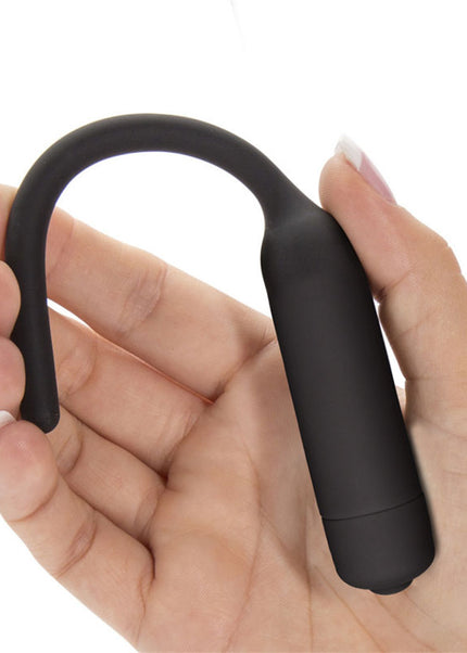 Ultimate Silicone Vibrating Urethral Dilator - Black Vibrating Urethral Sound